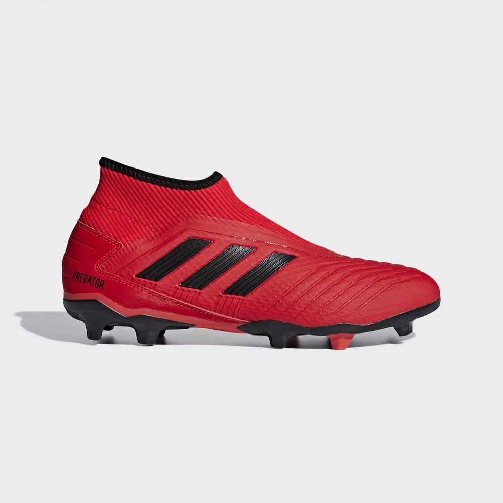 Adidas Predator 19.3 Laceless Firm Ground Tacos de Futbol Rojos Para Hombre (MX-93728)
